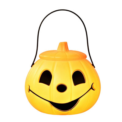 Halloween Pumpkin Bucket With Lid  Portable Handheld  Candy Pail For Kids  Plastic Pumpkin Jar For Party Favors Home Kindergarten Halloween Decorations