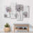 Dandelion " Multicolor Rainbow Dandelions Floral And Botanical Plants " 4 - Pieces