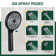 Adjustable 12" Rectangular High Pressure Dual Shower Head with 6-Spray Handheld Shower