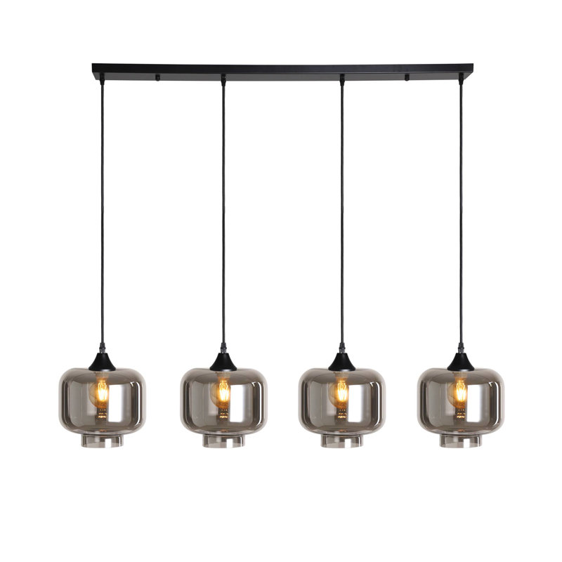 Khue 4 - Light Kitchen Island Pendant, Smoke, Black