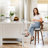 Deshunda Swivel Upholstered Counter Stool with Solid + Manufactured Wood Frame-927549677