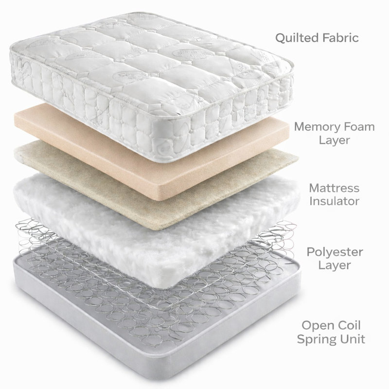 Orthopaedic Memory Mattress, Small Single (2'6)