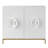 42" Fleur Textured Finished Hall Chest in Milky Mushroom with Soft Gold Base