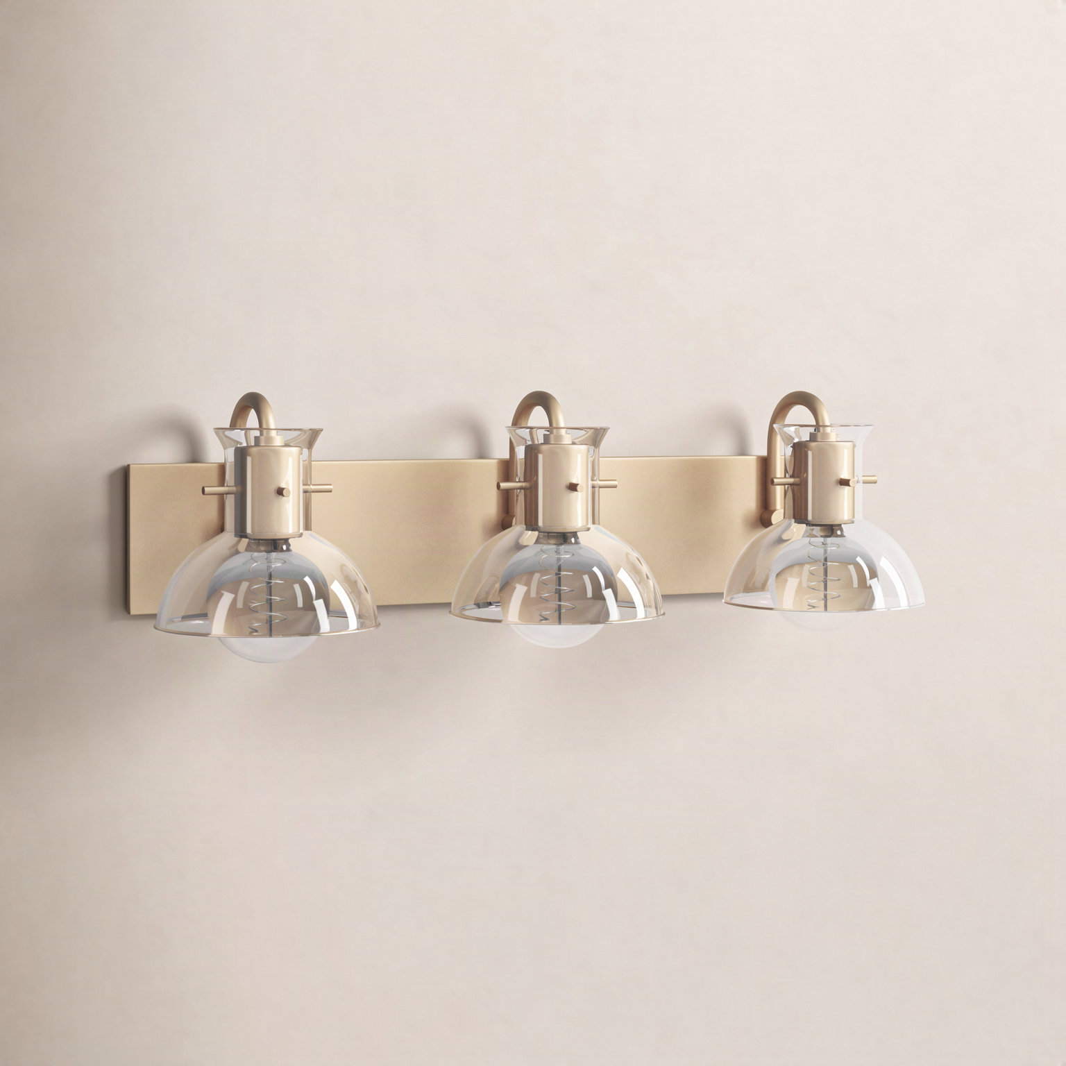 Luke 3 Light Vanity Light, Aged Brass