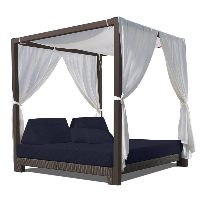 Anibal Outdoor - Seat Patio Daybed, Canvas Navy Sunbrella® Canvas