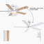 Modern 52" Ceiling Fan with Light and 5 Blades-109078899