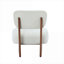 Pour le salon Chambre à coucher Bureau | Ensemble de 2 fauteuils d'appoint minimalistes, revêtement en polyester beige avec base en bois massif