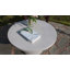 Table basse d'extérieur ronde H 29,9 po Kellam, table d'appoint moderne aspect ciment