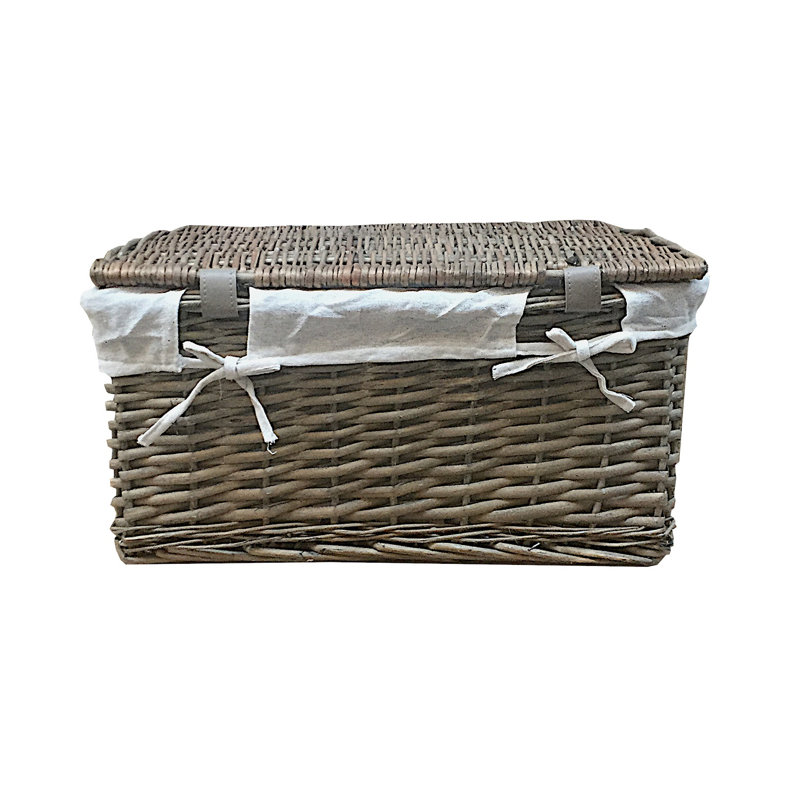 Brambly Cottage Wicker Decorative Basket, 12cm H x 30cm W x 20cm D, Oak
