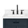 Tidworth 60'' Solid Wood Double Bathroom Vanity with 1.5'' White Quartz Top, Rectangular Sinks