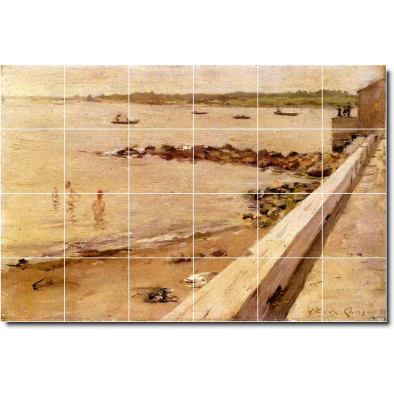 Carreau de céramique décorative 36 po x 24 po 6 po x 6 po, Bord de l'eau 01656