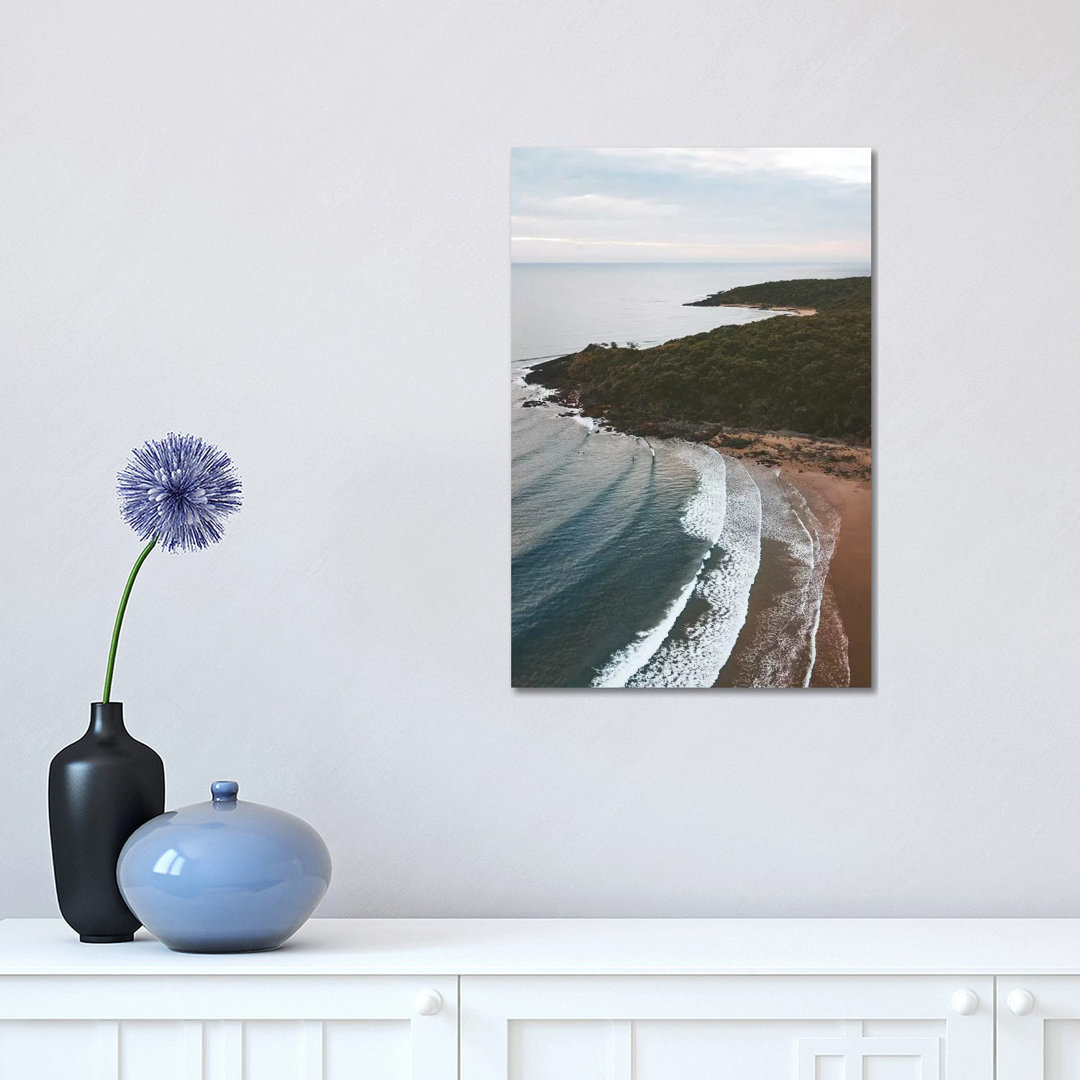 Moody Coastal Aerial by James Vodicka - Wrapped Canvas Gallery-Wrapped Canvas Giclée