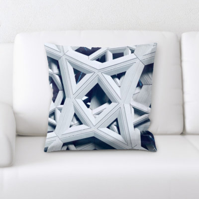 Geometric Microsuede Throw Pillow