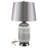 Textured Glass, 27" Ridged Silver Table Lamp