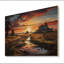 Merito Farmhouse Sunset sur impression de bois-2055054210