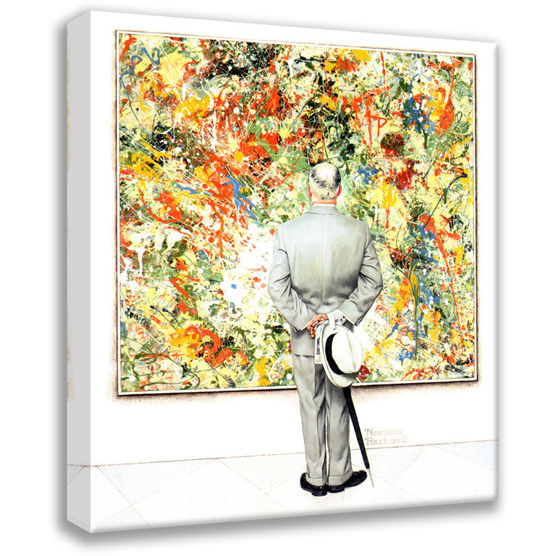«The Connoisseur» par Norman Rockwell, toile tendue avec châssis, H 24 po x l 17 po