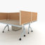 Panneau d'intimité acoustique fixé au bureau-16490098-16490100-16490105