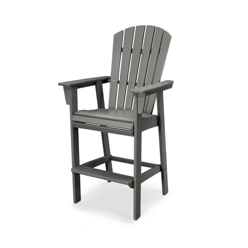 Chaise de bar POLYWOOD Adirondack, 29,25 po, Gris ardoise