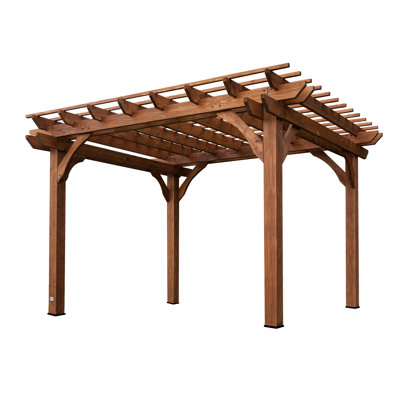 Backyard Discovery 100% Cedar Wood Garden Pergola  3.6m x 3m (12ft x 10ft)