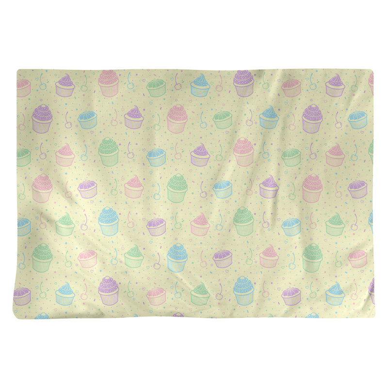 Napperon en coton 18 po Classic cupcake, Jaune