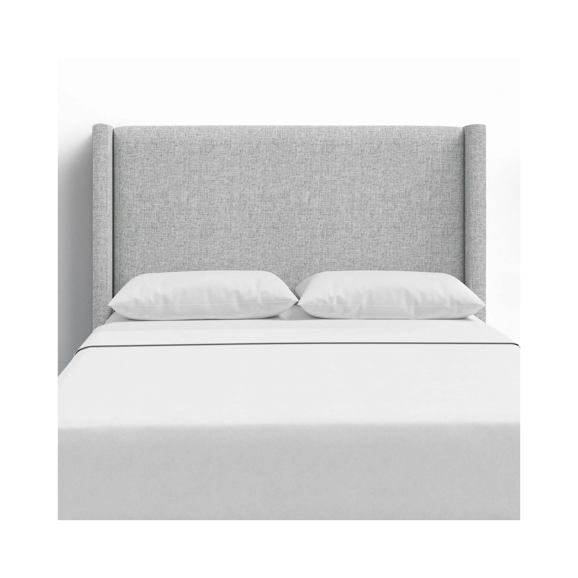 Hanson Upholstered Headboard, Full, Zuma Pumice Textured Linen