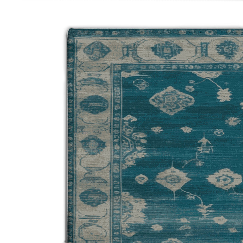 Tapis bleu intérieur et extérieur surteint, Rectangulaire 2 pi x 3 pi