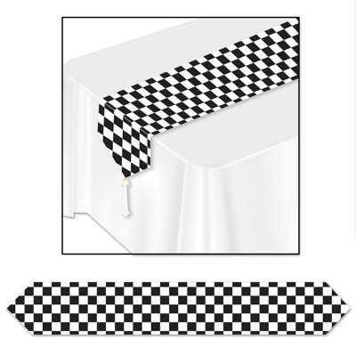 Chemin de table à carreaux imprimés