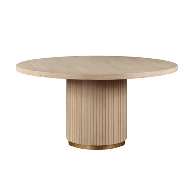 59-Inch Wide Round Dining Table In Oak