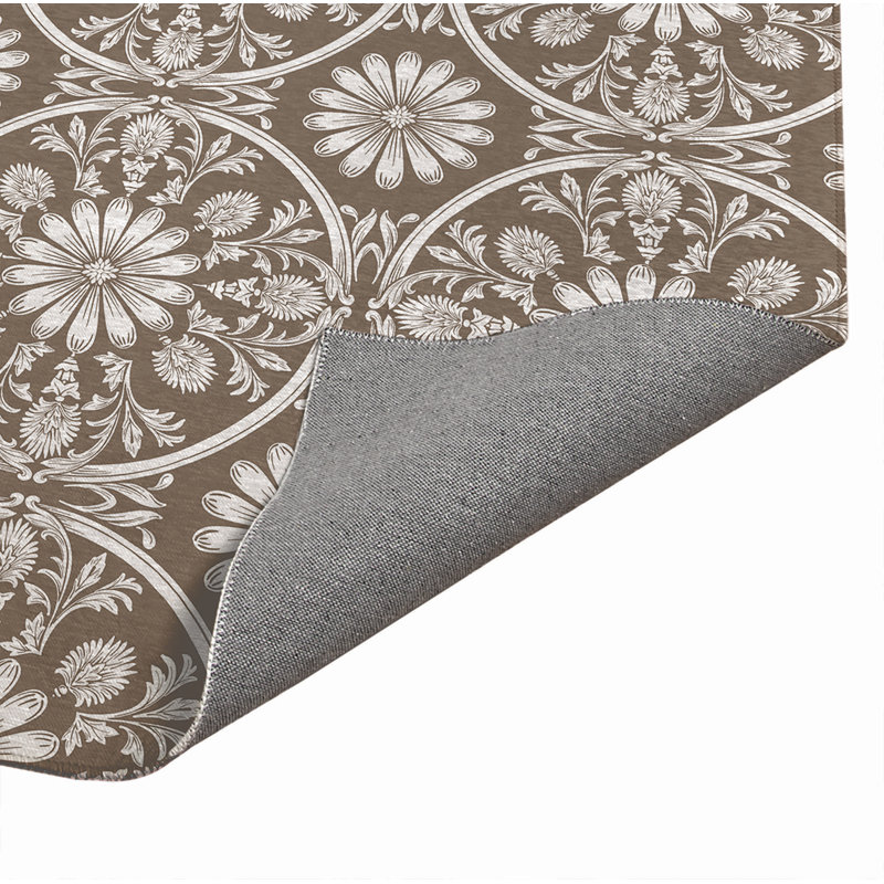 Tapis de bureau Daisy Tile, L 60 po x P 84 po, Brun