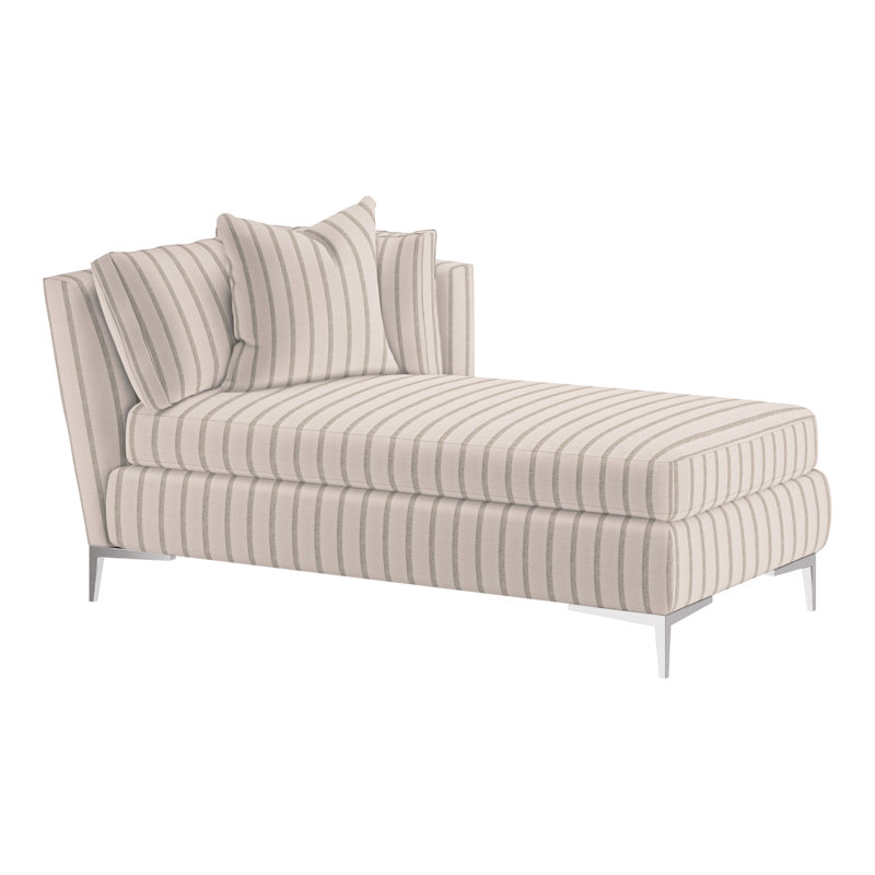 Aiden Chaise Lounge, Right Hand Facing, Polished Stainless, Perigold Ishi Chai