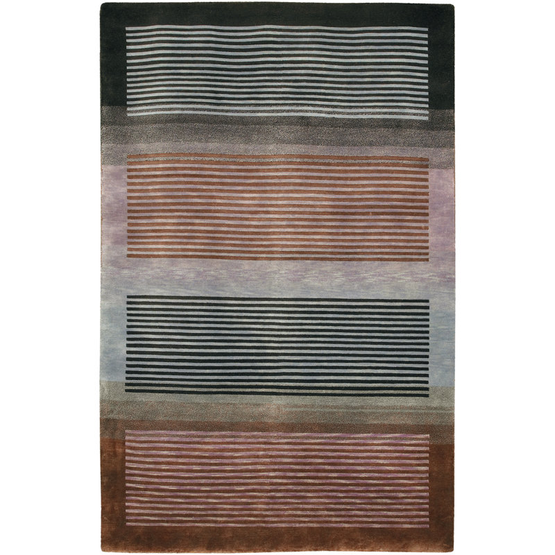 Aadi Hand Knotted Wool Area Rug, Blue,Black,Red,Pink,Purple,White,Orange,Green, Rectangle 7'9" x 10'6"