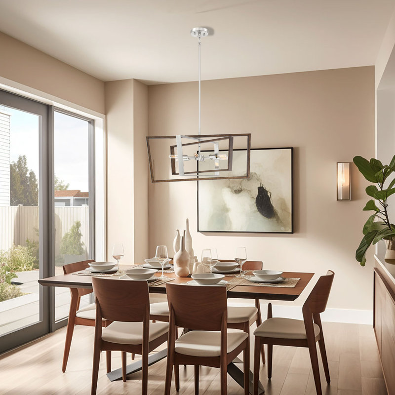 Krantz 6 - Light Dimmable Lantern Square / Rectangle Chandelier