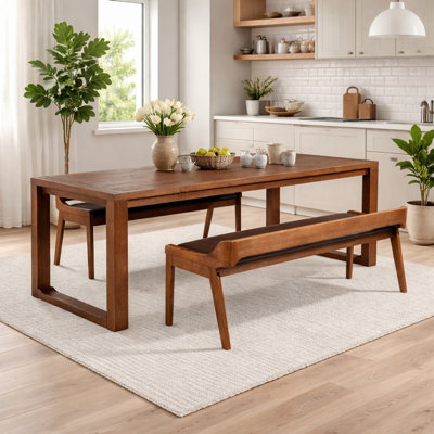 Jennylynn Drop Leaf Acacia Solid Wood Dining Set