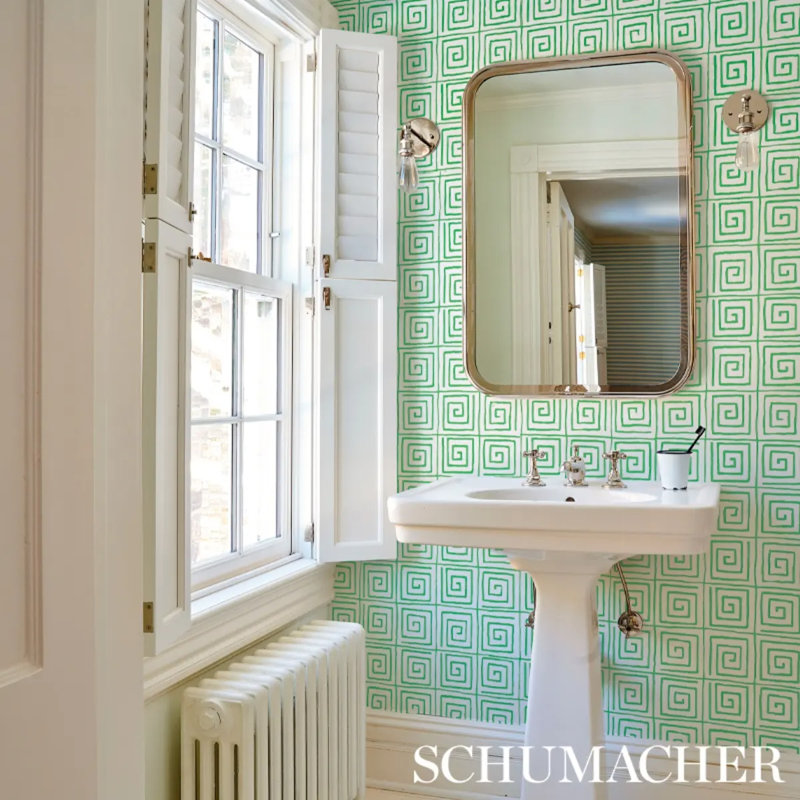 Schumacher x Cristina Buckley Trousdale Wallpaper, Leaf