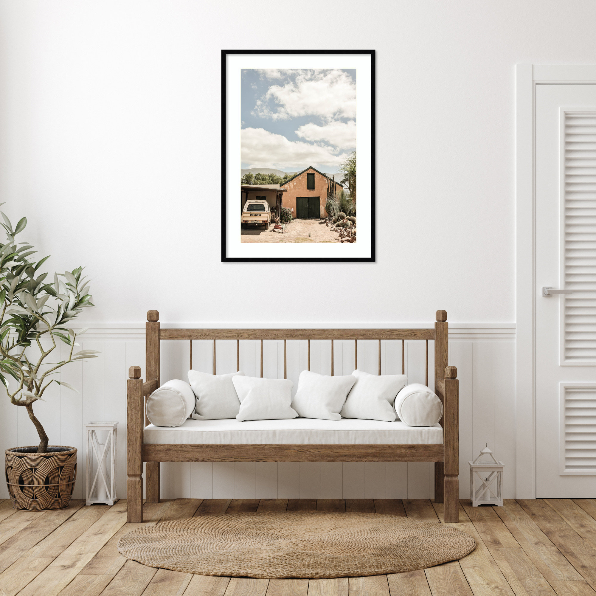 Karoo Farm House 02 by Shot by Clint Wood Framed Wall Art Print, 41" H x 30" W, Black Framed
