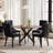 Round Wood Dining Set with Tufted Dining Chair-1180813010-1180813015