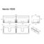 Meuble-lavabo double 59,05 po avec comptoir