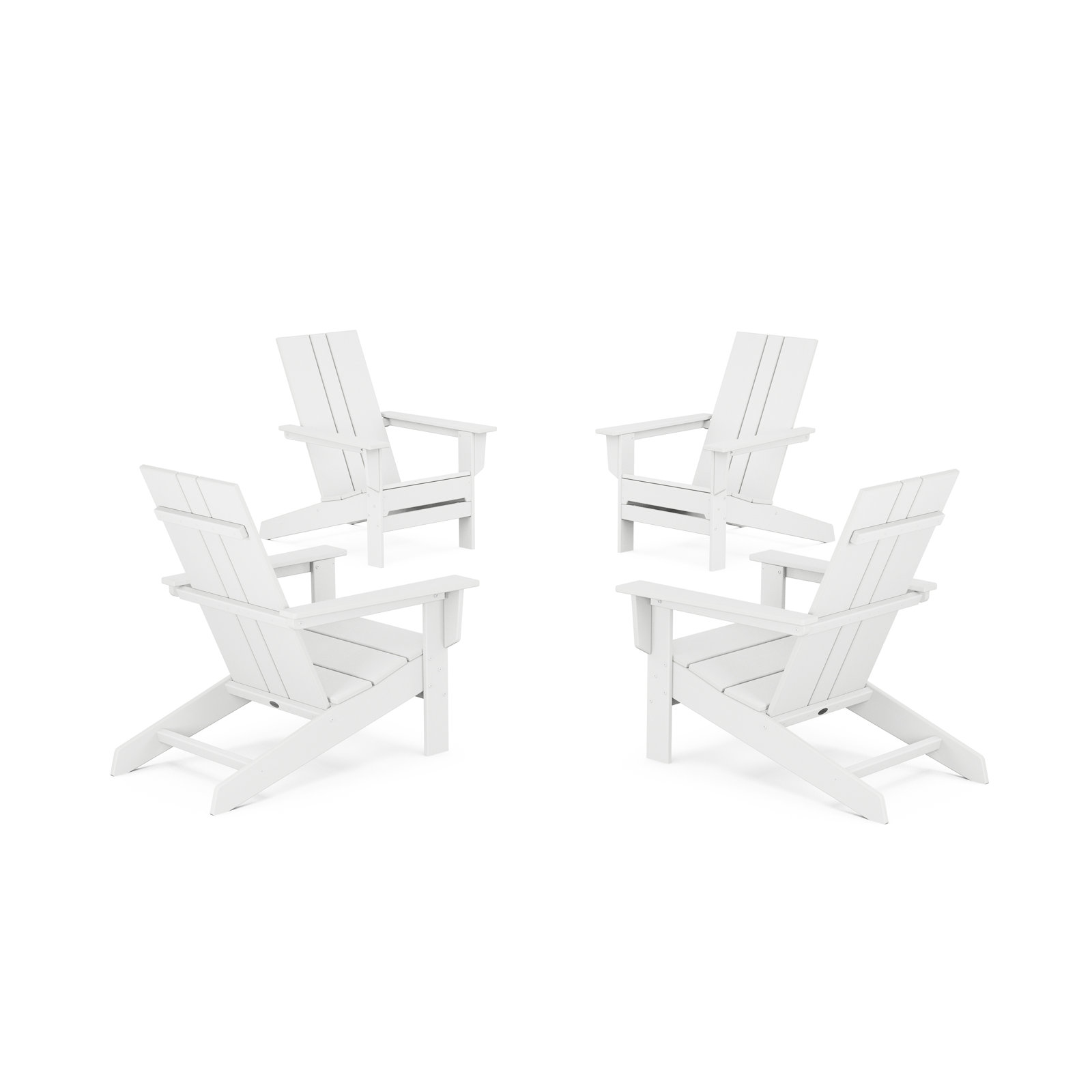POLYWOOD® x AllModern Plastic Adirondack Chairs, White
