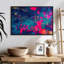 Avery bleu abstrait magenta-107871548
