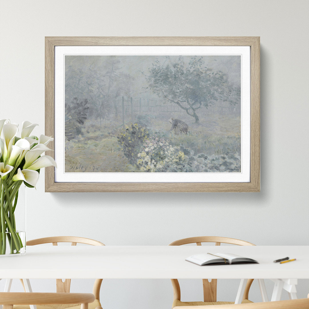 Fog Voisins by Alfred Sisley - Framed Print