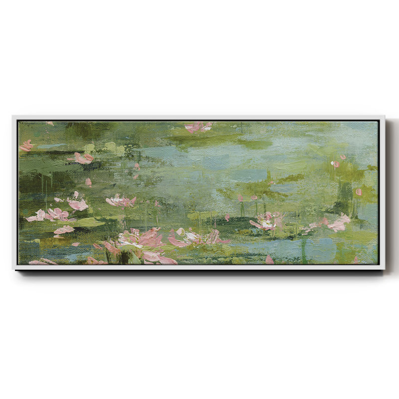 Celadon- Framed Canvas, 8" H x 20" W