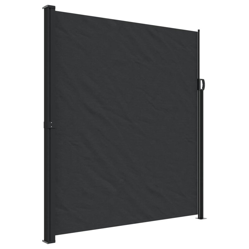 Retractable Side Awning, 220cm H x 600cm W, Black