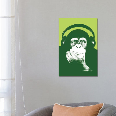 New Monkey Head IV by Steez - Wrapped Canvas Print