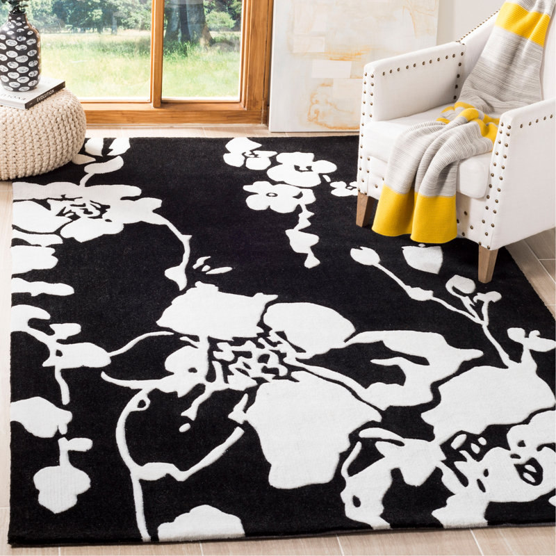 Tapis à la main Modern Art Collection, Rectangle 4 pi x 6 pi