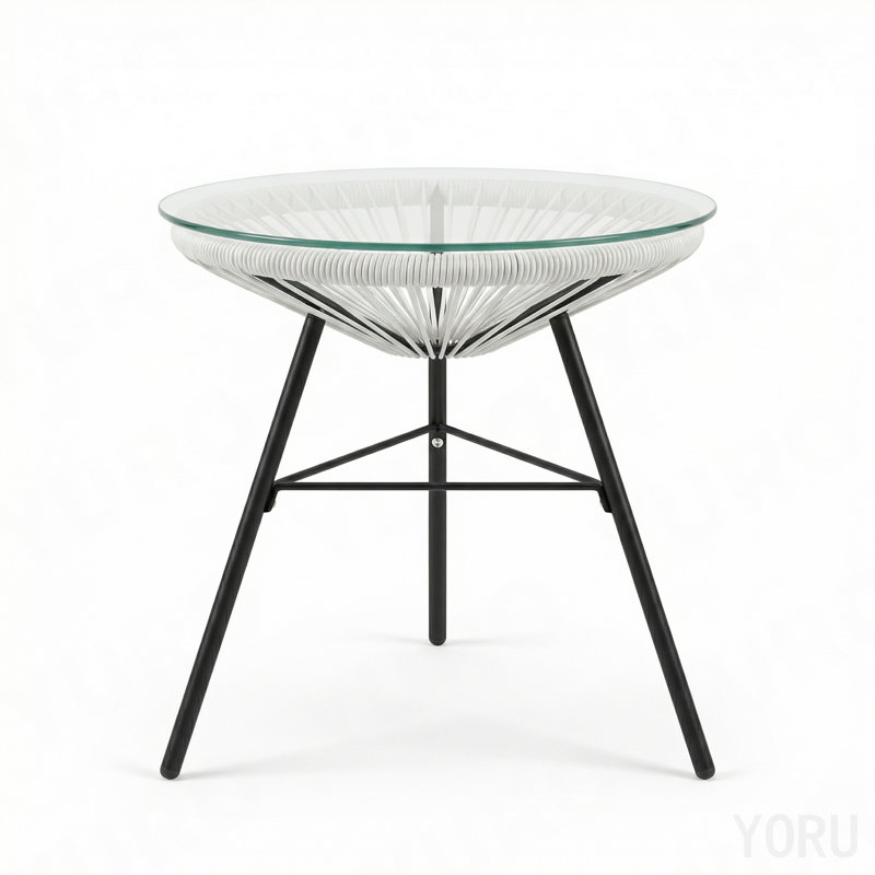 Table d'appoint en osier synthétique Nusa