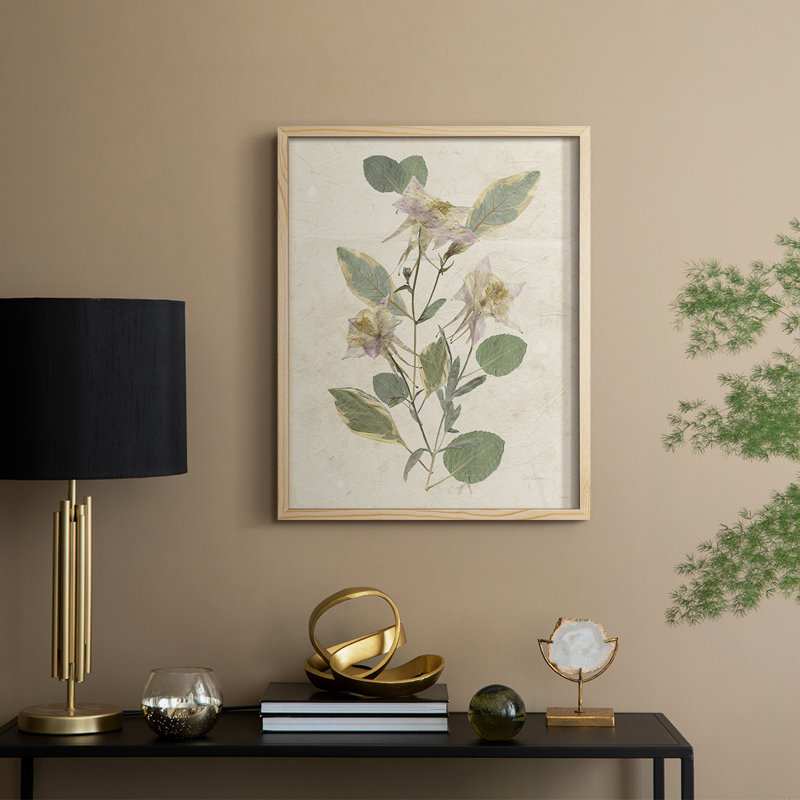 Pressed Arrangement III, reproduction encadrée - bois massif, Naturel, H 11 po x l 9 po