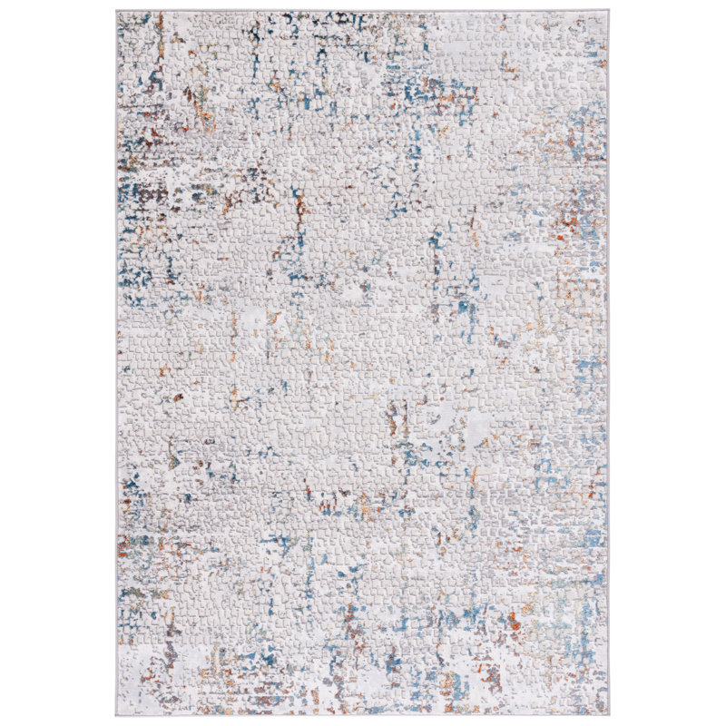 Minyard 254 Area Rug In Gray / Light Gray, Rectangle 5'5" x 7'7"