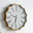 Large 23.5" Vintage Roman Numeral Wall Clock with Gold Trim