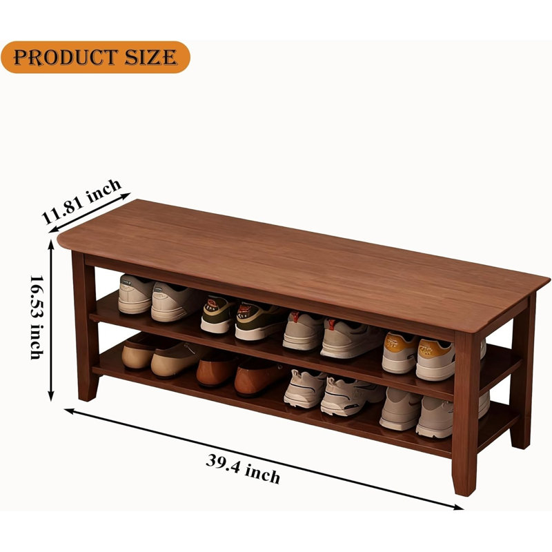 Premium Wooden Shoe Cabinet For Home, 39.4" H x 16.53" W x 11.81" D