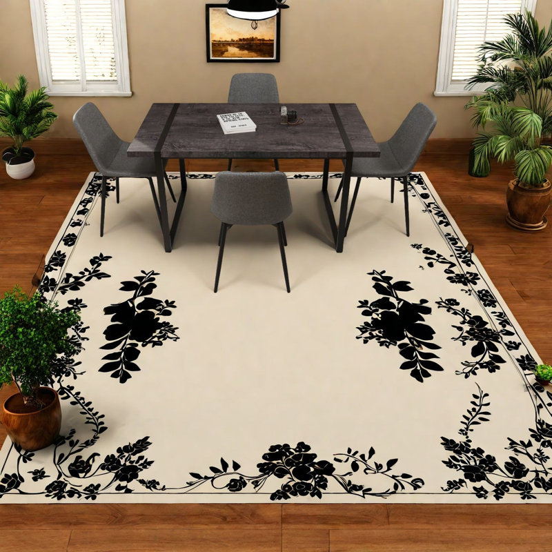 Ensembles de table de salle à manger en MDF noir moderne, style maison de campagne rustique pour la cuisine